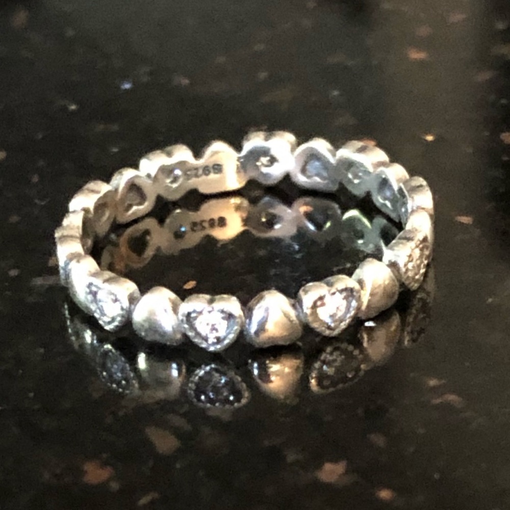 925 Silver Stackable Heart Ring - image 5